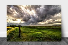 Prairie Metal Print: Nebraska Great Plains Landscape Stormy Sky Country Wall Art