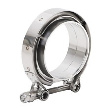 Lokocar 4.0 Inch V Band Clamp With Flange Male Female Stainless Steel 4 Silver