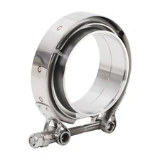 LokoCar 4.0 Inch V Band Clamp With Flange Male Female Stainless Steel 4" Silver