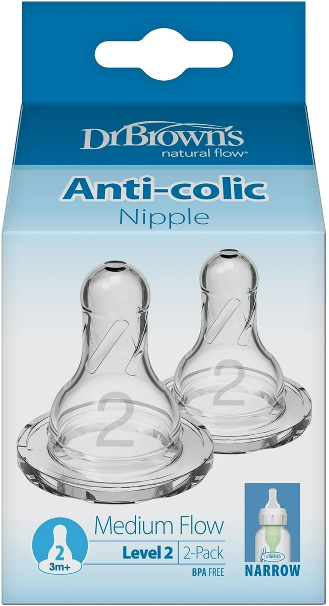 Brown's Natural Flow Level Narrow Nipple Set of (3M+)