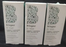 ❤Best $ Lot 3x❤ Briogeo B. Well Organic Australian 100% Tea Tree Oil 1oz 30ml❤
