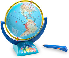 Geosafari Jr. Talking Interactive Globe with Talking Pen for Kids, Featuring Bin