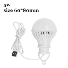 Usb Led Camping Lamp 3w 5w 7w 9w 12w With 1.2m Clip Line Milky Pc Cover 5v Light