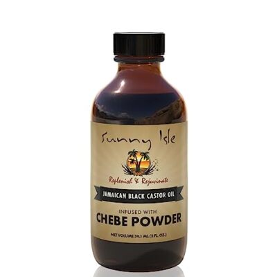 Sunny Isle Jamaican Black Castor Oil infused with Chebe Powder 4oz 2oz