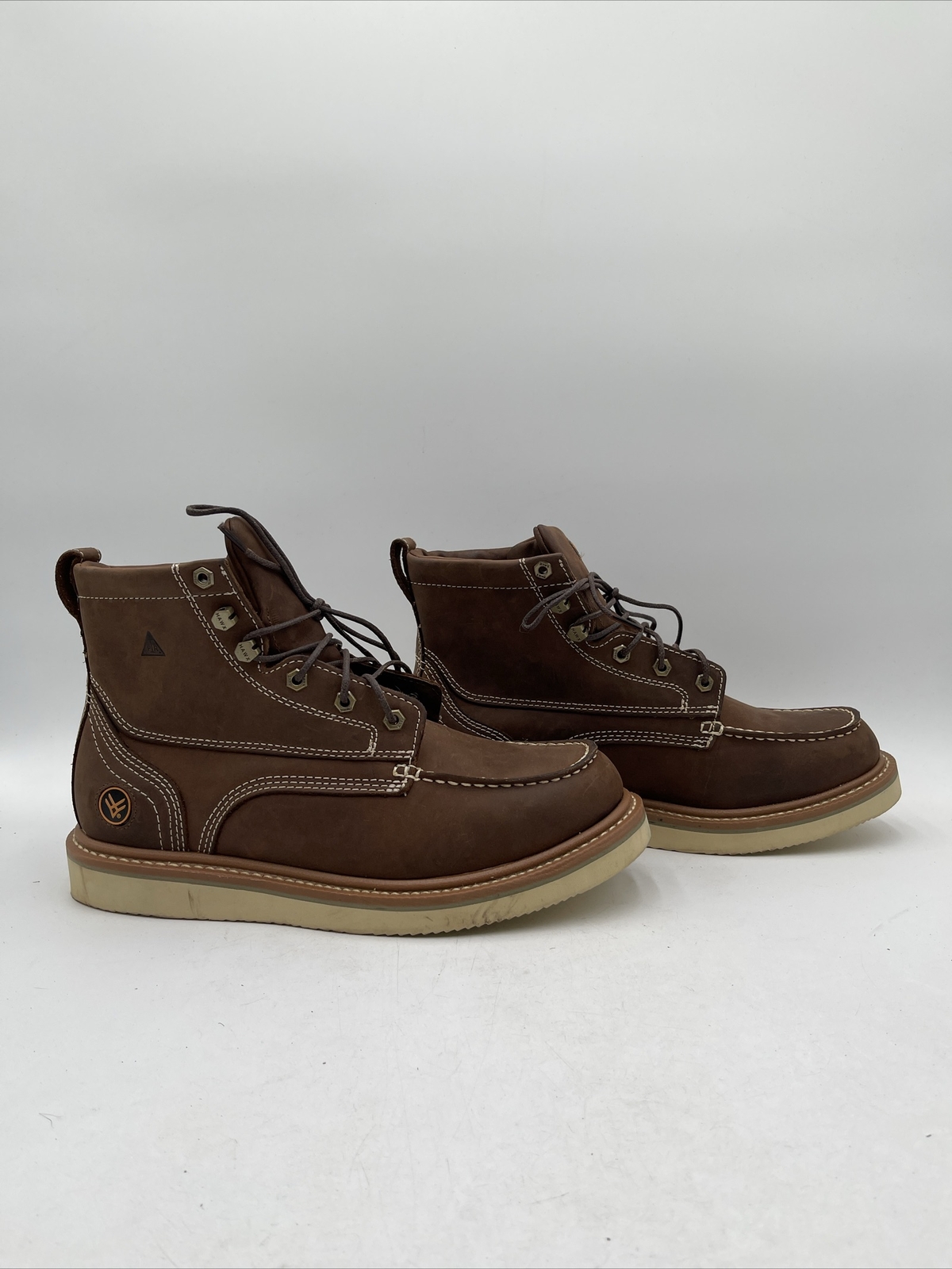 Hawx Men's 6" Grade Work Boots Moc Toe Brown Size 11.… Gem