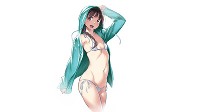 Anime bikini ecchi small  skinny open clothes girls Playmat Gaming Mat Desk