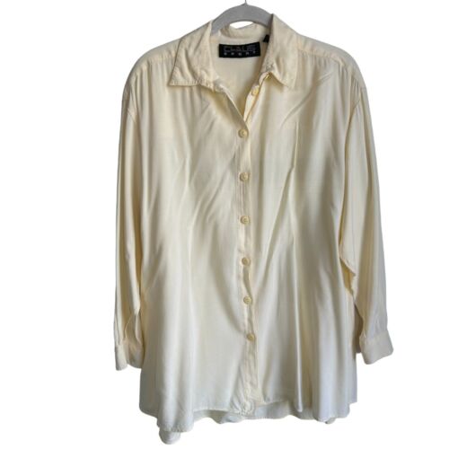 Chaus Sport Women's Button Up Long Sleeve Blouse … - image 1
