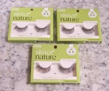 THREE Kiss Sister Nature Vegan Mink Lashes - Ivy NEW IN BOX