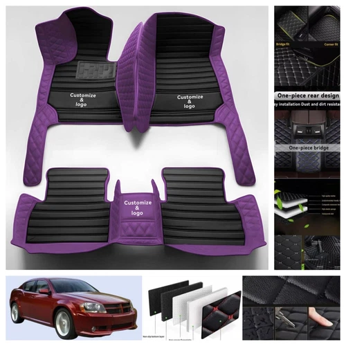 For Dodge Avenger 2007-2014 Car Floor Mats PU Leather Auto Liners Waterproof - Imagen 34 de 39