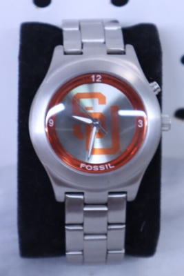 Nice Fossil LI2215 Kaleido Watch Orange Silver Sports - Syracuse