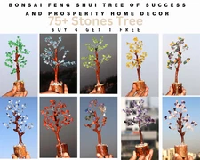 75+ Gemstone Bonsai Wire Sculpture Feng Shui Tree of Life Home Decor