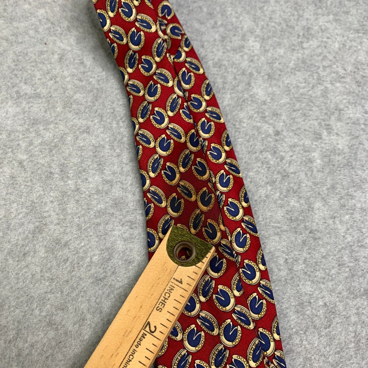 Brooks Brothers Makers Neck Tie Silk Red Horse Shoes All