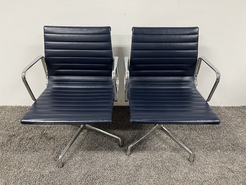 1 x Vitra EA 108 Eames Konferenzstuhl Besucherstuhl Stuhl Leder inkl. 19% MwSt