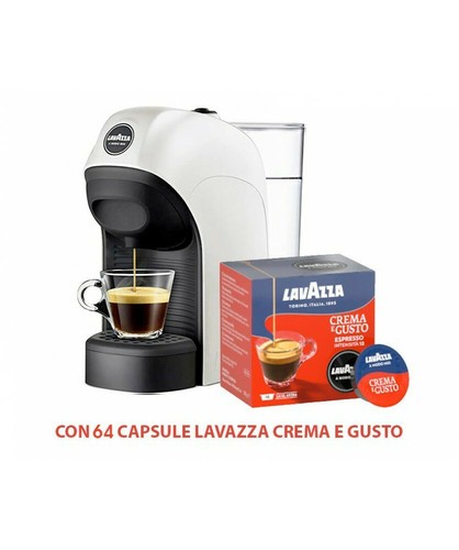 Lavazza Tiny Bianca Macchina Caffè a Capsule A Modo Mio + 64 Capsule  Originali | eBay