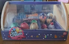 Ice Cream Toys for Toddlers 3-5, Play Ice Cream Counter Shop Playset for Kids