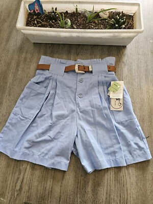 NWT Vintage C'est Joli By Laura Light Blue Shorts High Waist Size 9-10