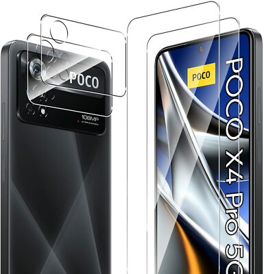 2X Schutzglas ( Display + Kamera ) für Xiaomi Poco X4 Pro 5G Panzerfolie 9H