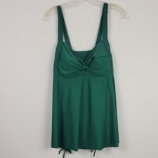 Swimsuit Two Piece Green  Floral READ Tag Size16W Appears Wrong 12/14