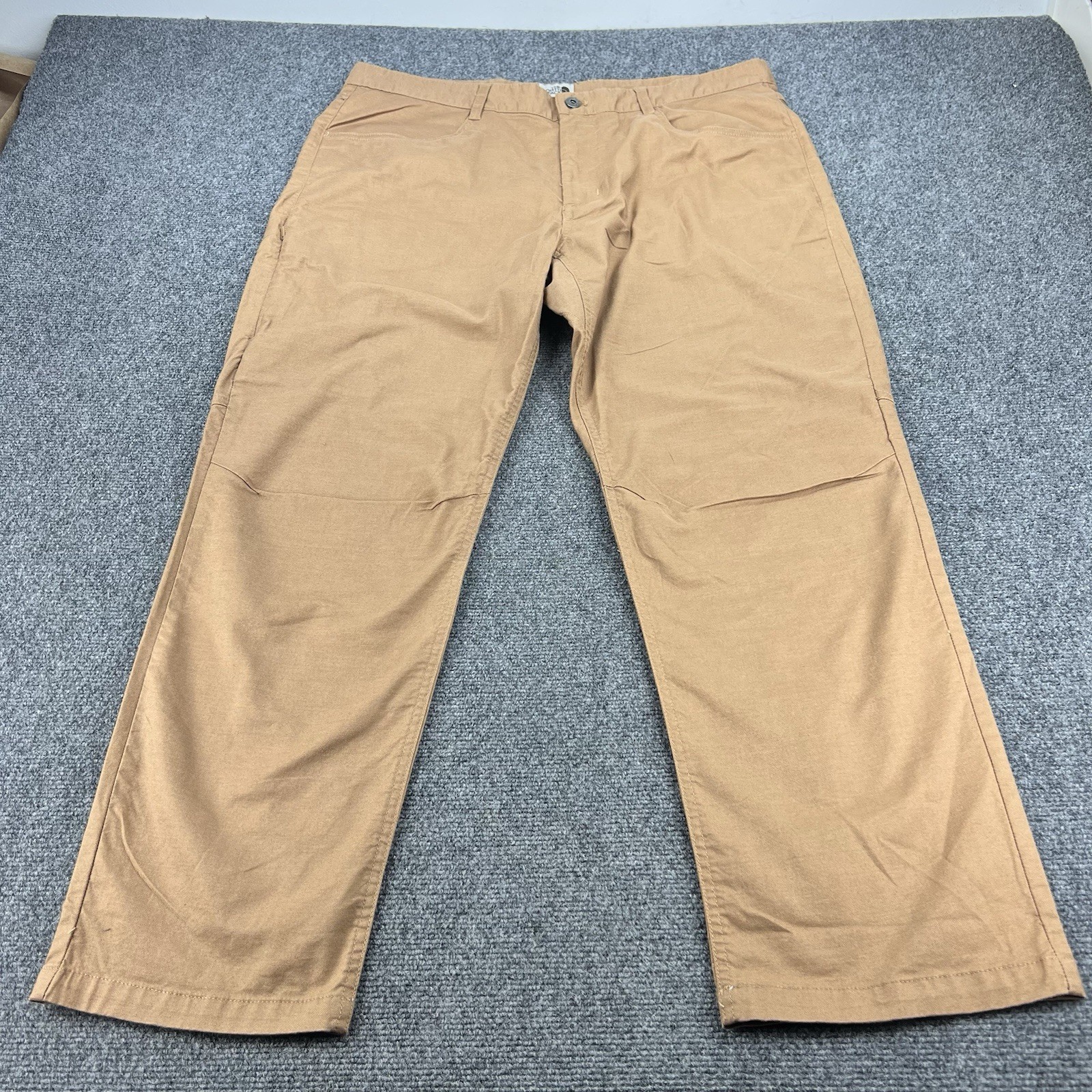 North Face Men's Gray Cotton Blend Hiking Pants 38x30 Straight Leg D6