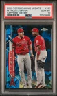 2020 TOPPS CHROME UPDATE SAPPHIRE MIKE TROUT JUSTIN UPTON PSA 10
