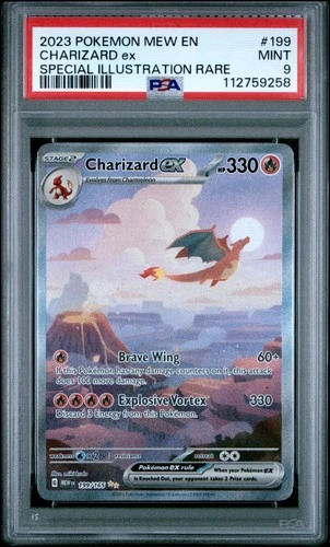 2023 Pokemon Mew 151 Charizard Ex #199 MINT PSA 9 Special Illustration Rare