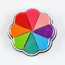 8 Color Ink Pad,Washable Craft Stamp Pads,DIY for Stamps, Wood Multicolor
