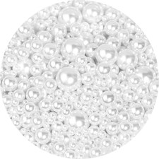 White ABS Imitation Pearls No Hole 10-1000pcs Multi Size DIY Jewelry