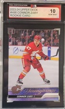 23-24 Upper Deck Connor Zary Young Guns Rookie 🚨🚨🚨 KSA 10 Gem Mint 