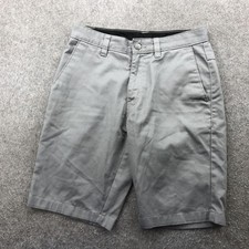 Volcom Shorts Mens 28 Casual Chino Flat Front Skater Summer Embroidered
