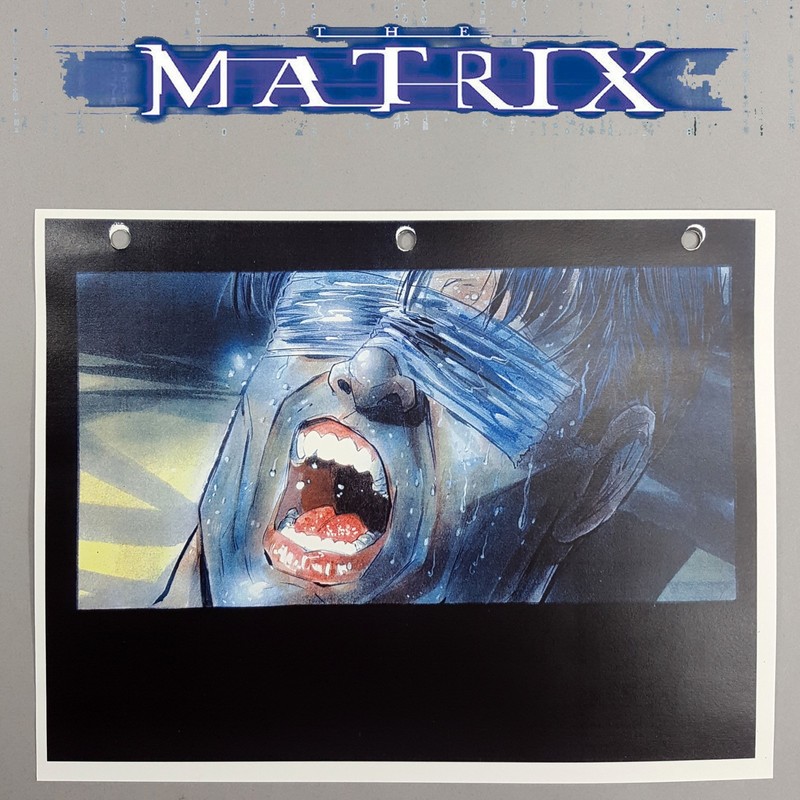 Image 11 of The Matrix - Production Used Early Concept Storyboard - Bug Removal, Neo Screams
