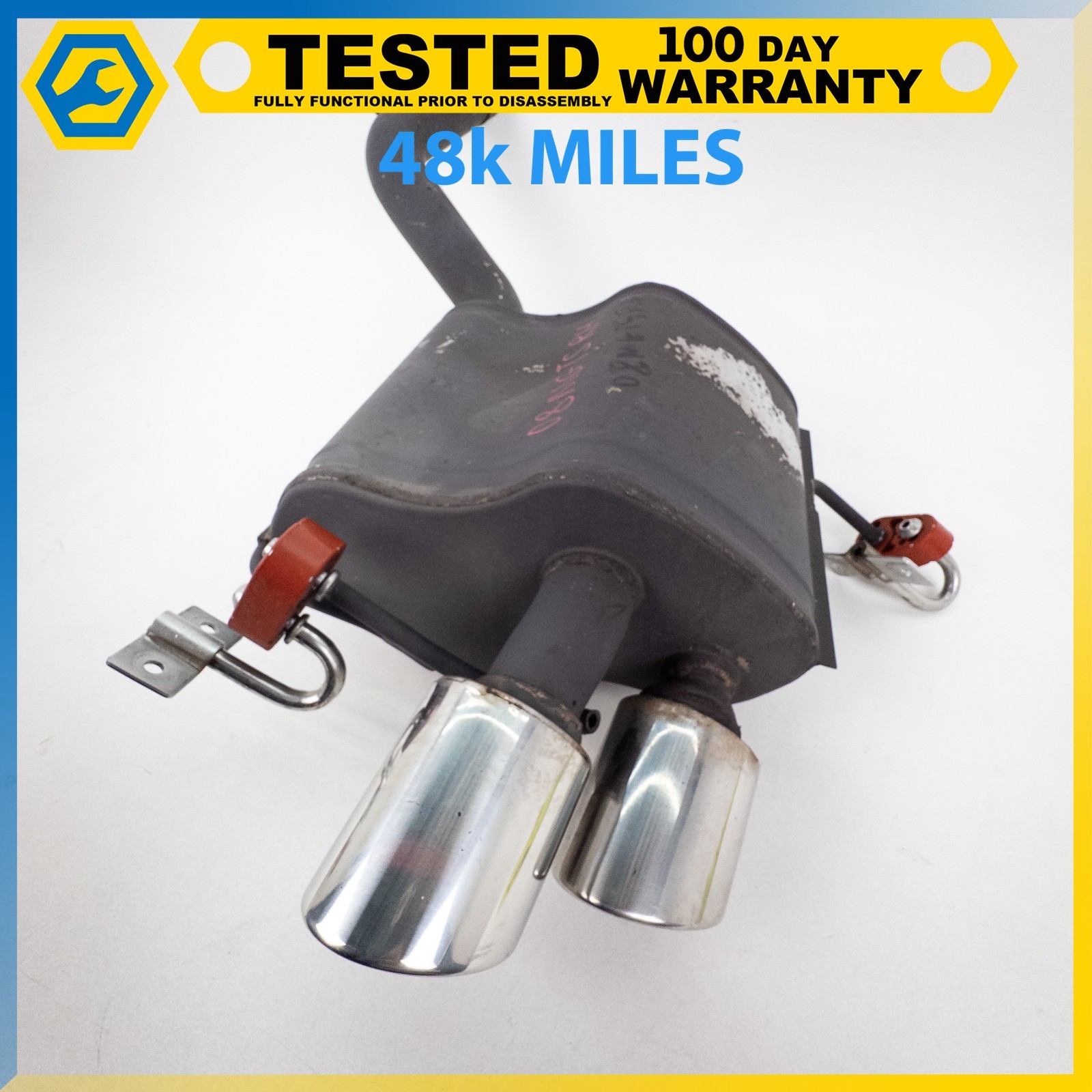 08-17 MASERATI GRANTURISMO 4.2L REAR RIGHT PASSENGER SIDE MUFFLER ASSEMBLY OEM