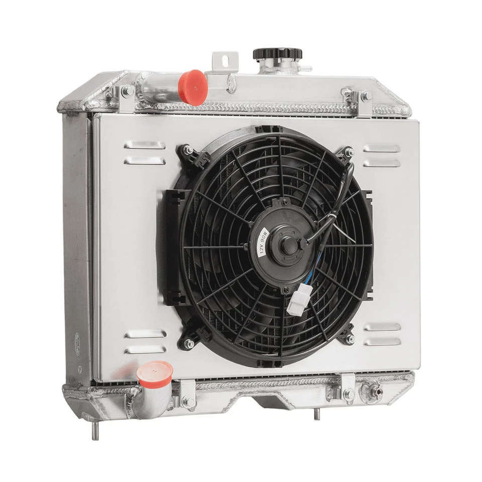 3 Row Radiator&Shroud Fan Fit 1941-1952 Jeep Willys MB/CJ-2A/M38 Ford GPW - Imagem 2 de 4