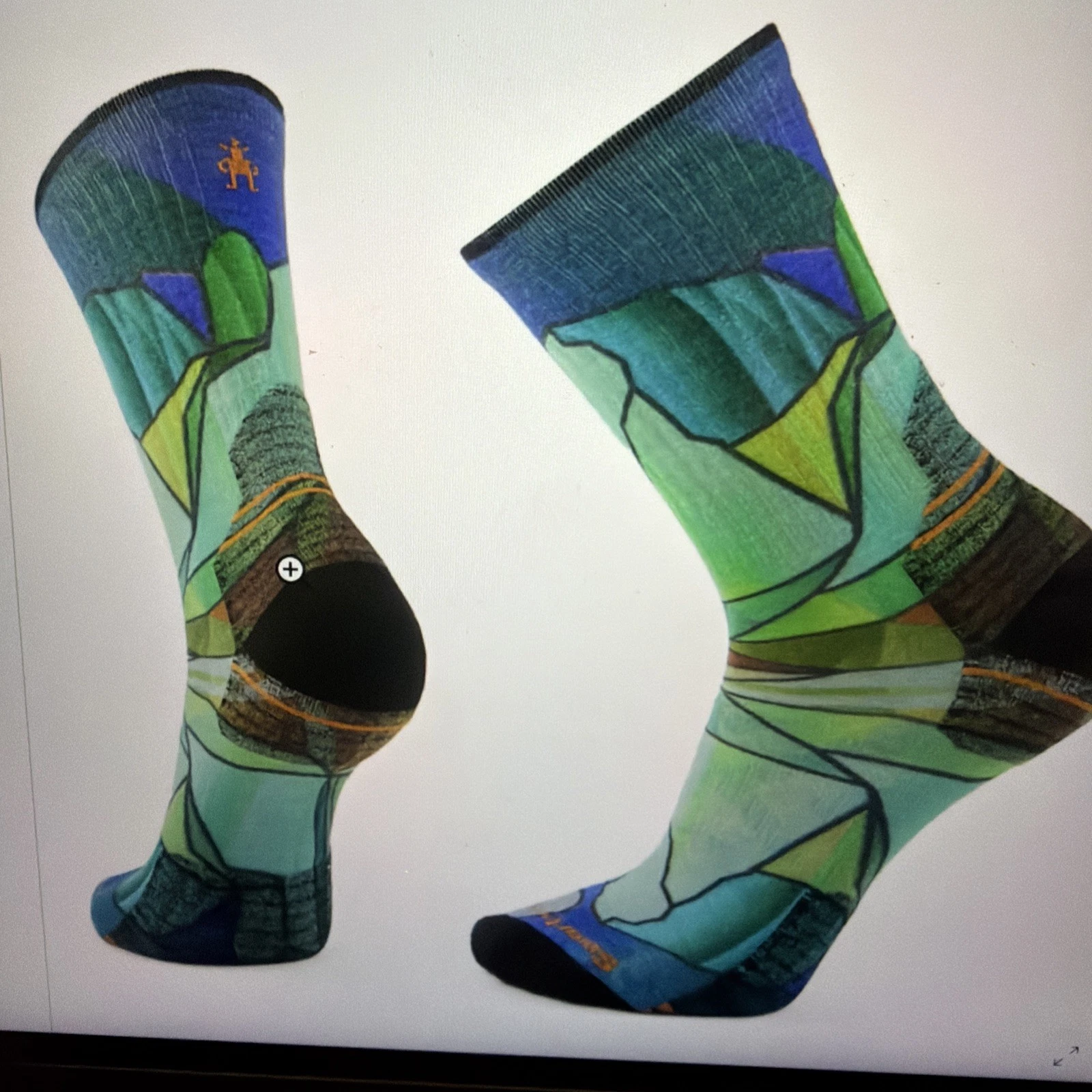 NEW Smartwool Unisex Hike Mirror Mountain Print Crew Socks, L