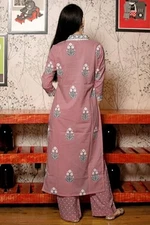 GoSriKi Women's Rayon Viscose Printed Straight Kurta with Pant & Dupatta (Bel...