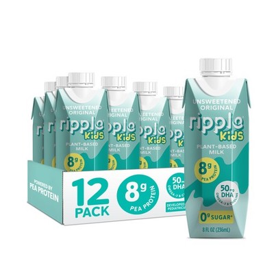 Kids Unsweetened Plant Based Milk | Pediatrician Recommended | 8g Pea Protein...