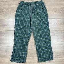 Brooks Brothers 346 Flannel Pajama Sleep Pants Men  s Medium Green Plaid Classic