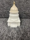 Vintage Avon Milk Glass “The Capitol” Aftershave Decanter patriotic