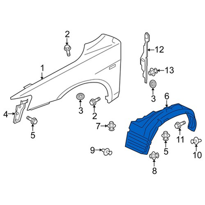 #ad #ad Mitsubishi Left Front Fender Inner Liners for 2008 2015 Mitsubishi Evo X $94.17