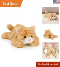 Adorable Weighted Orange Cat Plush Toy - Comforting Companion for Kids