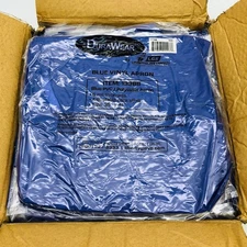 Durawear 1338B Bib Apron 35x45 6 Mil Vinyl Food Safe Blue w/ Neck Strap 50/CASE
