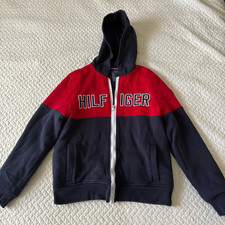 Tommy Hilfiger Men s Red/Navy Full Zip Hooded...