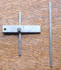 Vintage L. S. Starrett No. 46 Depth Gage with (2) No. 10 Rules (4" & 6") USA