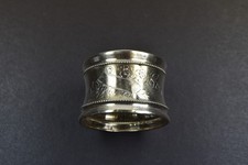 antiker Serviettenring Silber 800 und Punzen. Perlrandverziert Jugendstil um1900