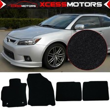 Fits 14-16 Scion Tc 4pcs Nylon Black Front Rear Floor Mats Carpets