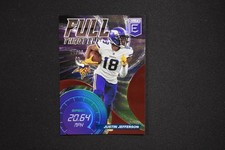 Justin Jefferson 2021 Panini Donruss Elite Full Throttle Red /99 Parallel