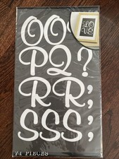 Sticko Alphabet Stickers White Script Poster Scrapbook Crafts Letters