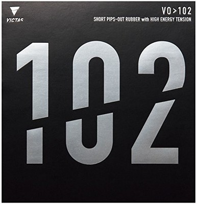 VICTAS VO102 Table Tennis Rubber High Energy Tension Offensive Black 1.8mm