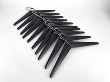 * 10x KLEIDERBÜGEL SPACE AGE ROCHELT DESIGN ULM SCHWARZ CHROM 70s