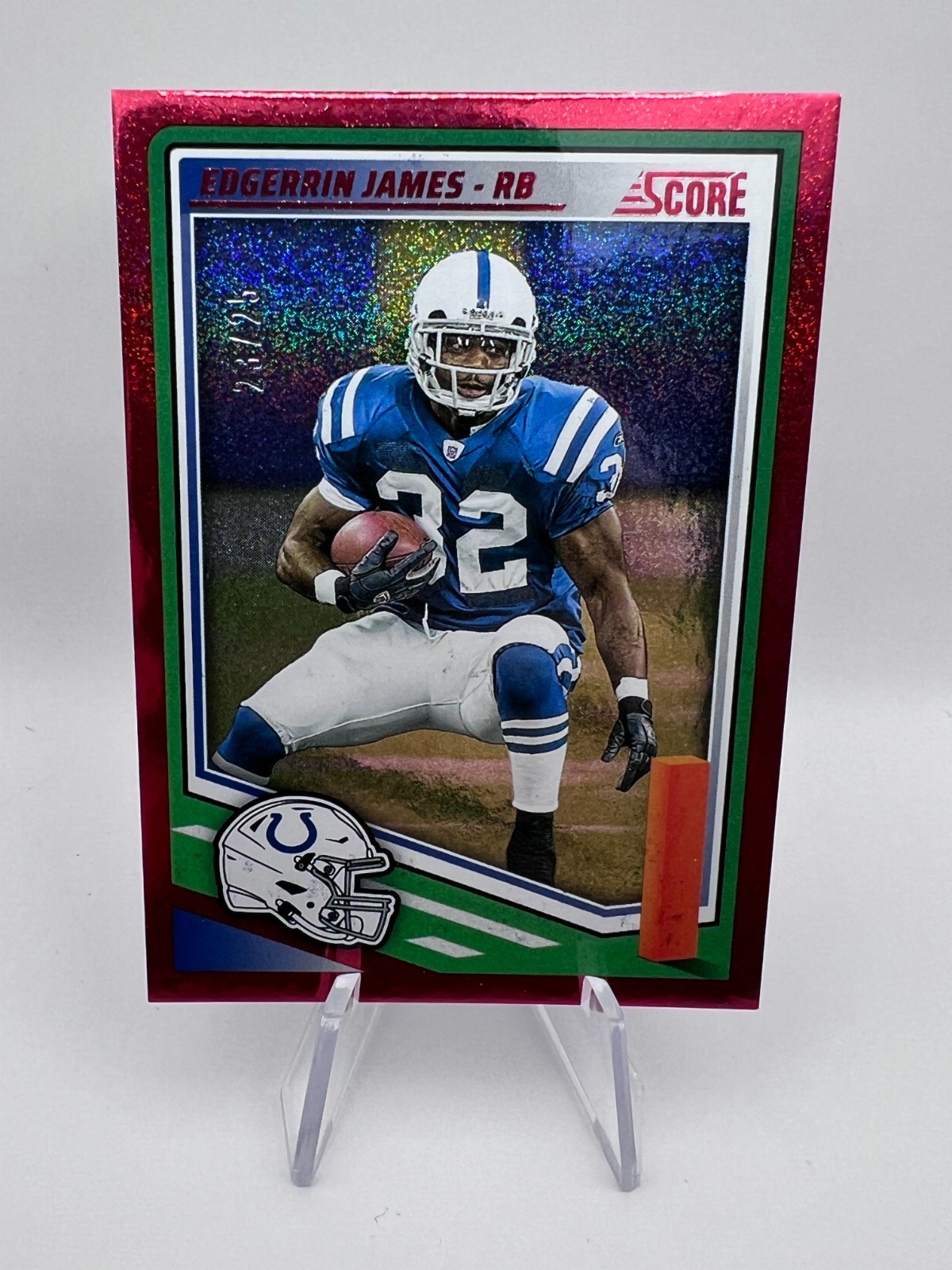 Edgerrin James - 2025 Score #68 Red Dots /25 Indianapolis Colts SSP