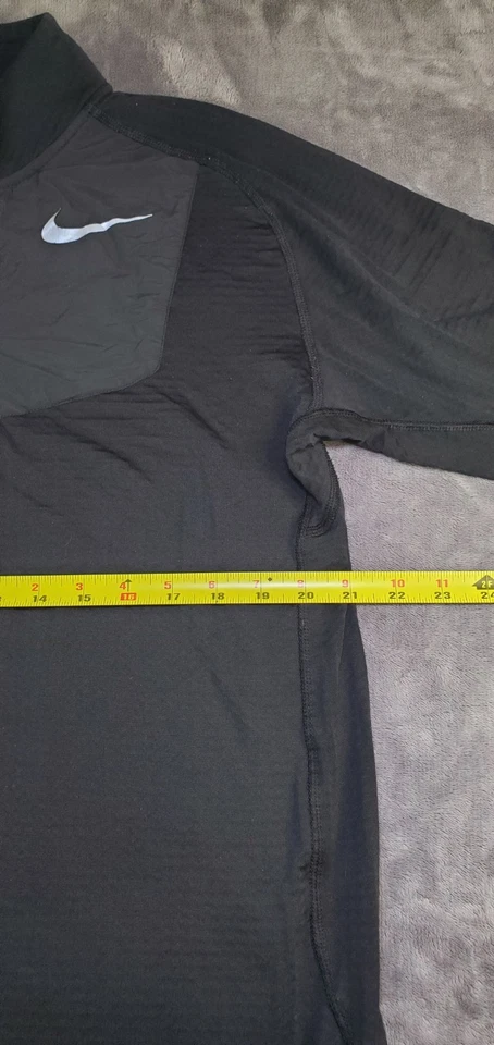 Pullover Nike Running Talla L Therma Sphere Element 1/4 Cremallera Para Hombre Negro C28-52 Foto 4 de 4